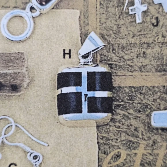 Silpada Very Rare Sterling Silver Square Black Onyx Stone Inlays Pendant HS028 - Picture 3 of 15